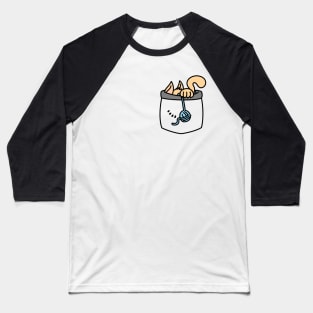 Cat in Pocket PLAYING Baseball T-Shirt
